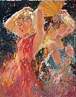 Dance Canvas Paintings - Dance with a fan